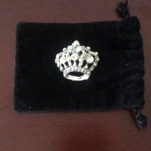 Jeweled Crown Lapel Pin